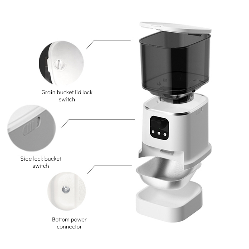 Alimentador Automático Inteligente para Mascotas con Cámara y Control por App - Imagen 2