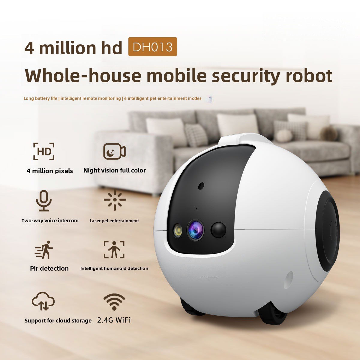 Robot Cámara de Monitoreo para Mascotas 4MP HD - Imagen 3