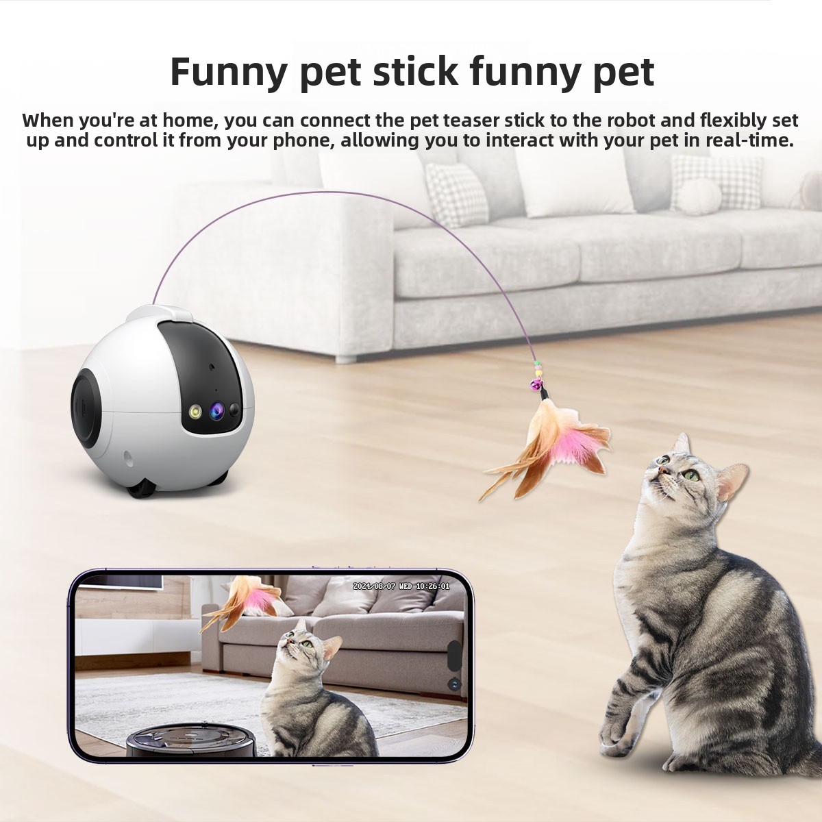 Robot Cámara de Monitoreo para Mascotas 4MP HD - Imagen 4